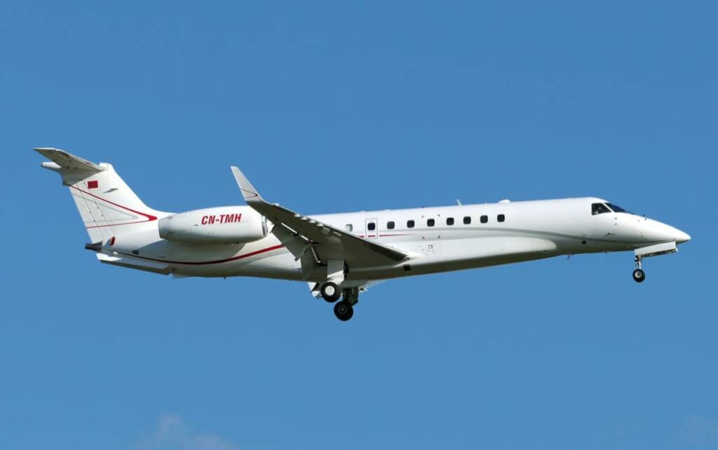 Legacy 600 private jet flying over Morocco, luxury private aviation experience with Morocco Luxury Highlights