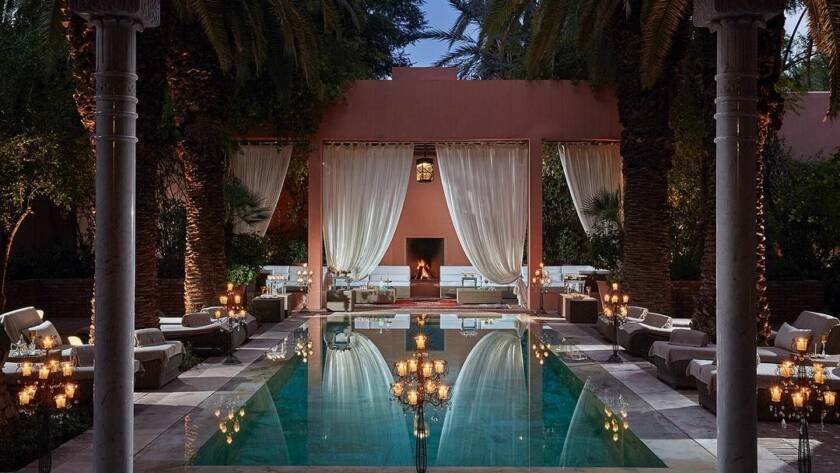 Luxury swimming pool at Royal Mansour Marrakech, an iconic palace for high-end travel in Morocco