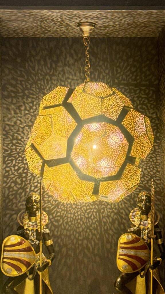 Bespoke Moroccan lighting selection with designer in Marrakech, handcrafted luxury lamps made to measure