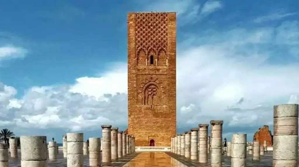 Hassan Tower in Rabat, visited on a private tour of Morocco